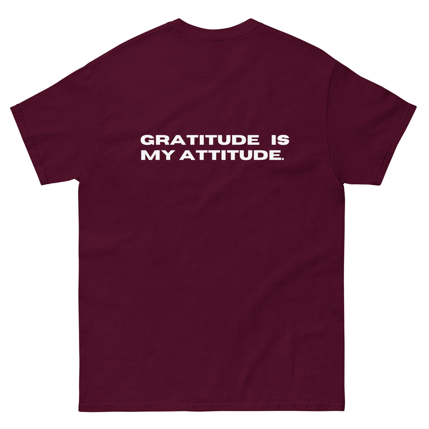 "Gratitude Is My Attitude" Affirmation Unisex Classic T-Shirt | Black or Red