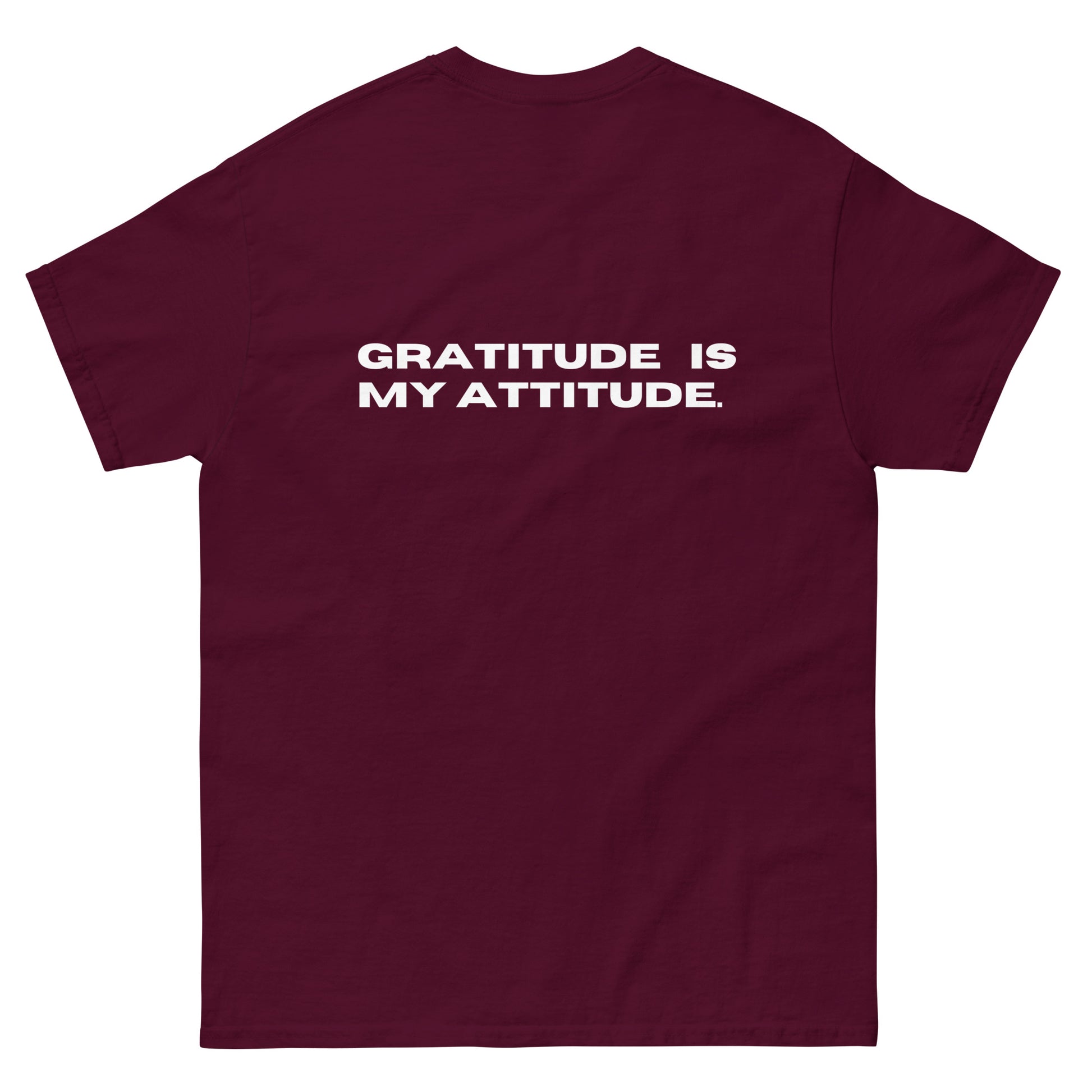 "Gratitude Is My Attitude" Affirmation Unisex Classic T-Shirt | Black or Red